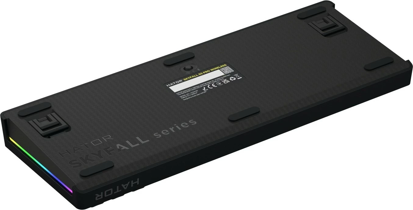 Tastierë mekanike Hator Skyfall 65 PRO, wireless, RGB, hot-swap, 65%, gri-zezë