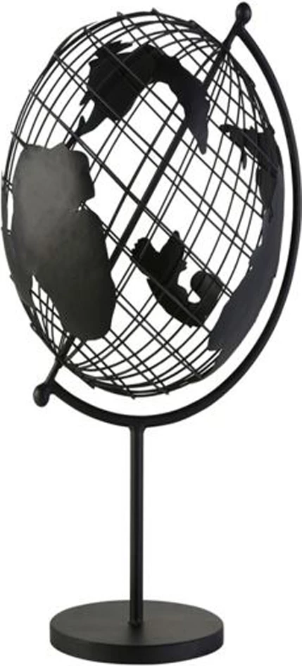 Glob dekorativ GLANCE, metal i zi, 18x18x30cm
