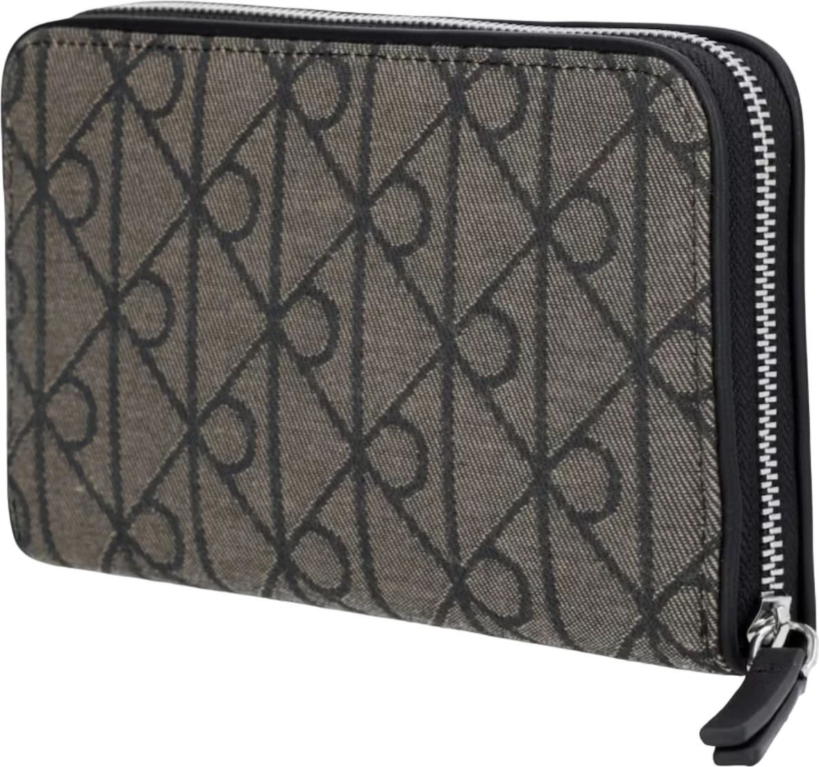 Portofol pasaporte për femra Calvin Klein LV04F1163G, i zi-bezhë