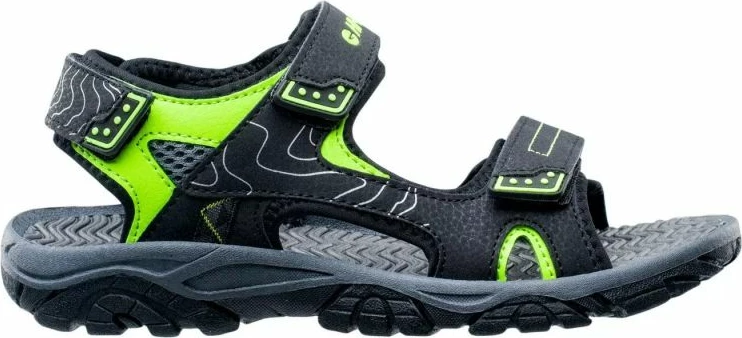 Sandale për djem Hi-Tec, të zeza dhe të gjelbra