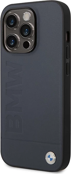 Mbështjellës BMW BMHMP14LSLLNA për iPhone 14 Pro 6.1", lëkurë, MagSafe, navy