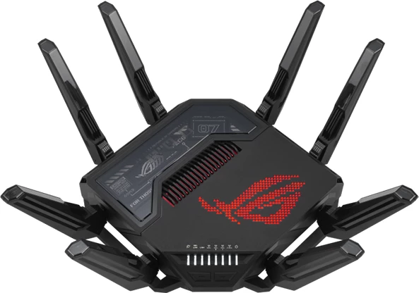 Ruter ASUS ROG Rapture GT-BE98 BE25000 WiFi 7 quad-band, 320MHz, 4096-QAM, 2x 10G porta, AiMesh, AURA RGB, i zi