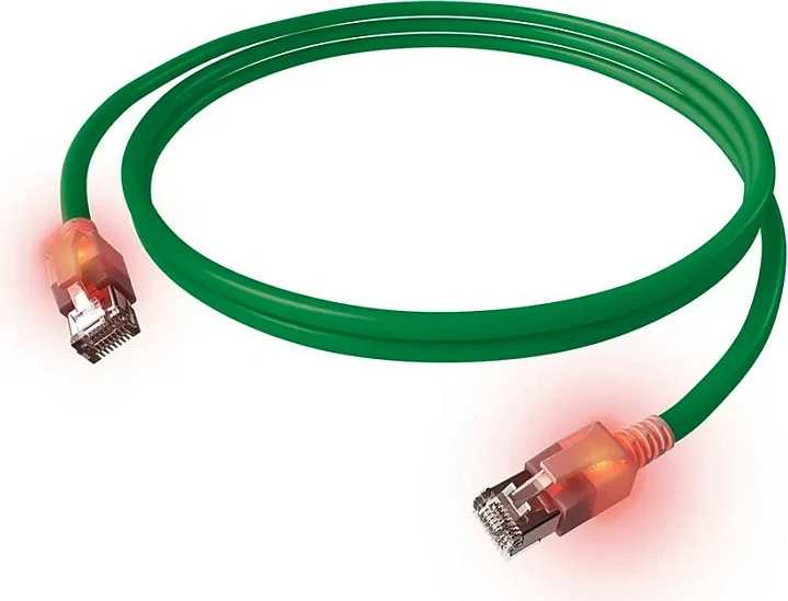 Kabëll rrjeti Easylan EasyLan DualBoot LED, RJ45 Cat6A S/FTP, 0.5 m, i gjelbër
