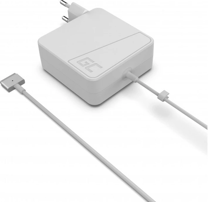 Adapter Green Cell AD37 për Apple Macbook, 60W, Magsafe 2, Bardhë