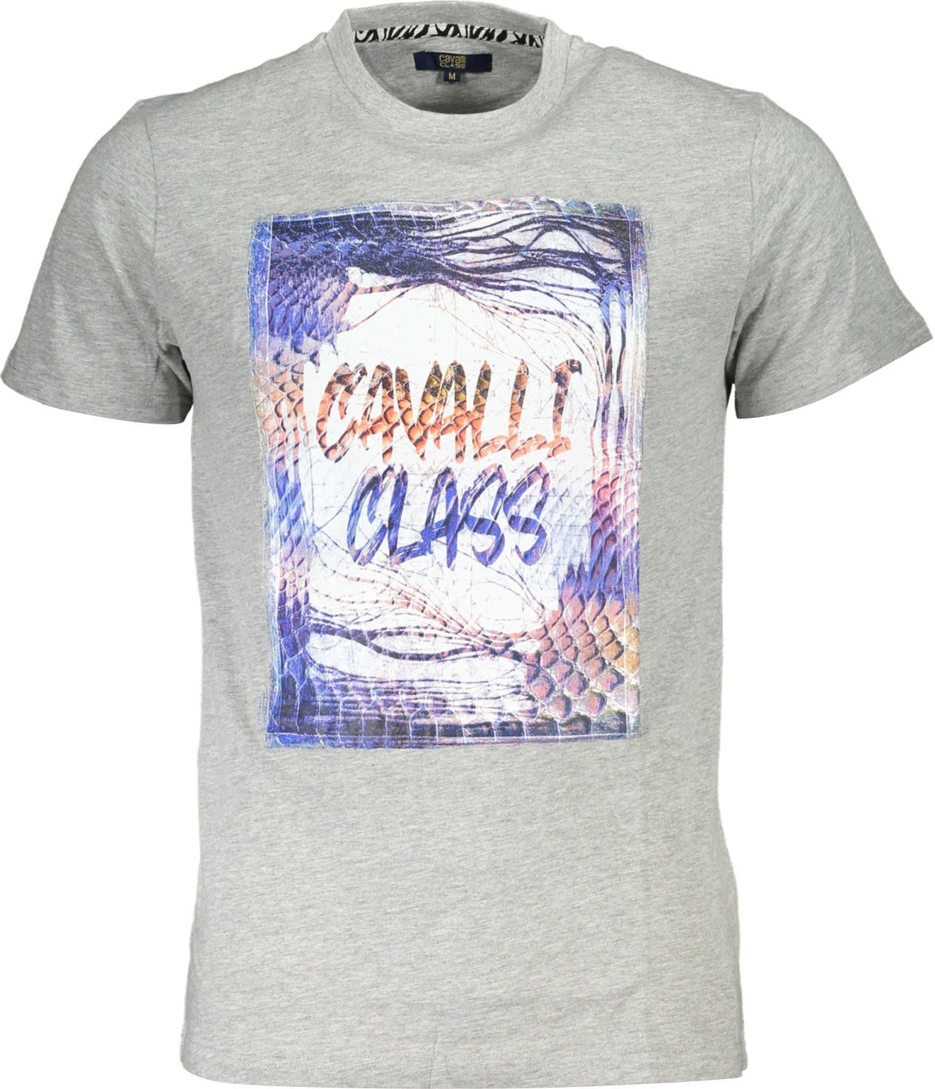 Maicë për meshkuj Cavalli Class me menge të shkurta, gri [Madhësia: L]