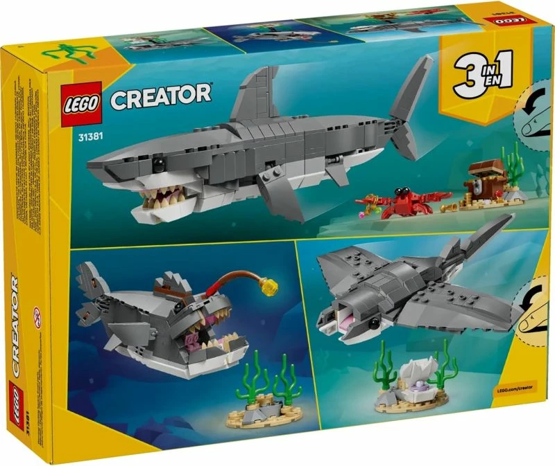 Lego set Menacing Shark me thesari, fëmijë