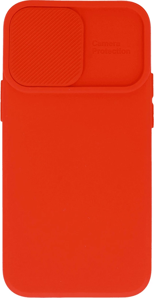 Mbështjellës silikoni ONASI 18239 me mbrojtje të lentes për iPhone 15, i kuq