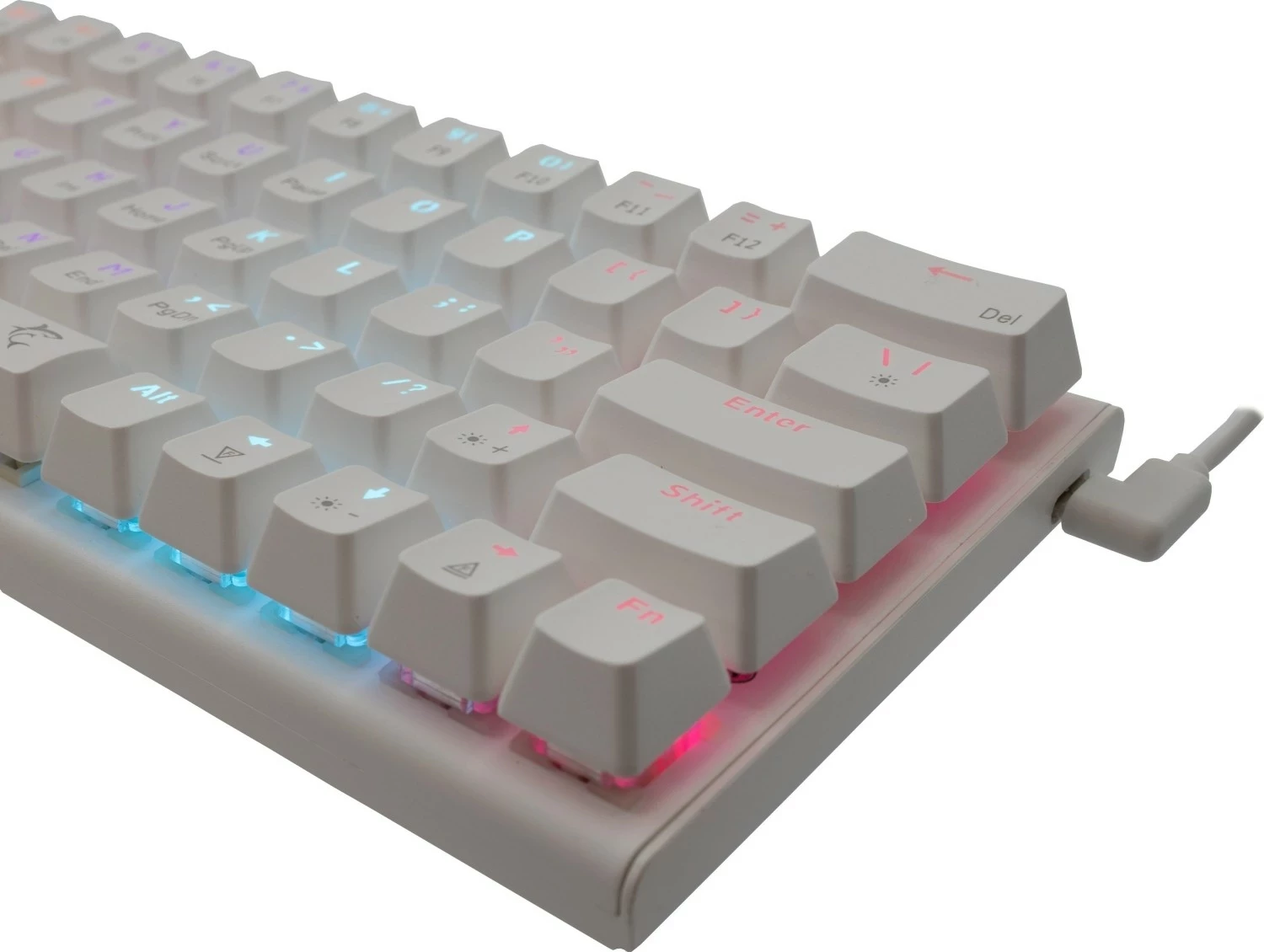 Tastierë mekanike White Shark Wakizashi GK-002221, 65%, RGB, red switch, e bardhë