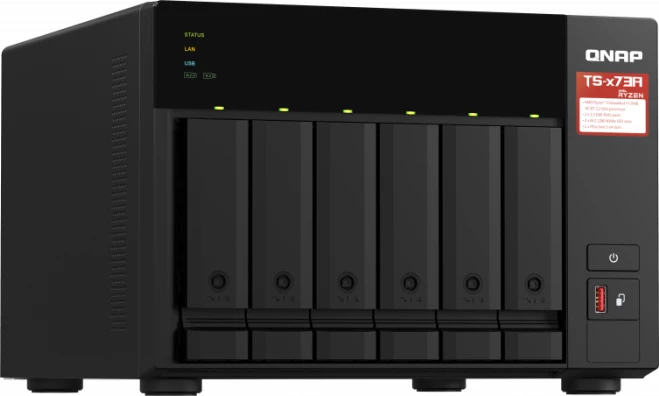 Server NAS QNAP TS-673A-8G, 6-bay, 8GB RAM, 2x 2.5GbE, i zi