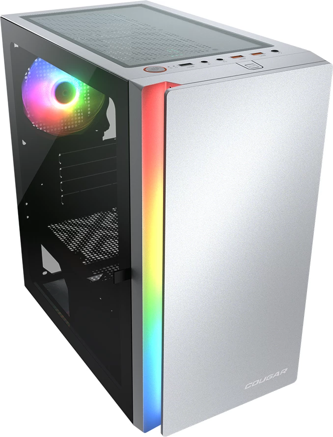 Kasë COUGAR Purity RGB Mini Tower për Micro-ATX/Mini-ITX, xham i temperuar, RGB, e bardhë