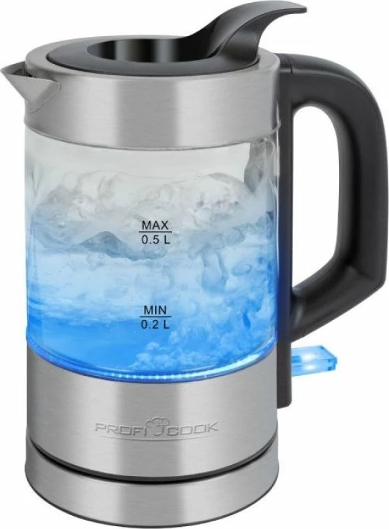 Çajnik elektrik PROFICOOK WKS 1228 G, i bardhë/transparente