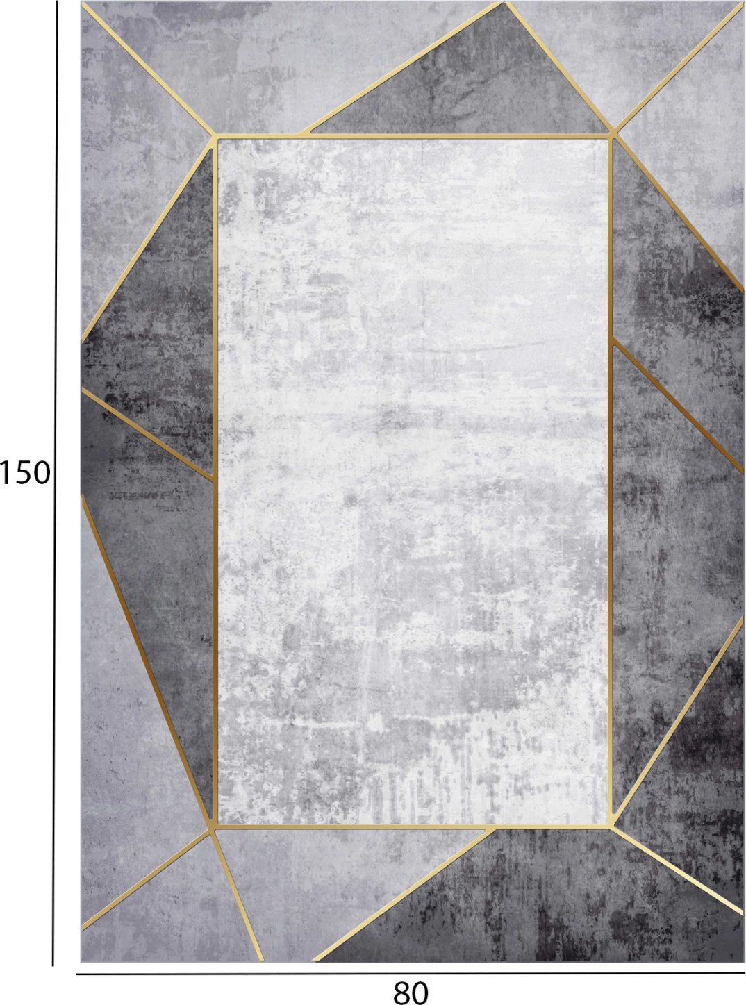 Tepih modern JOSIANE, gri-bardhë, 80x150cm, FH7676.23 6