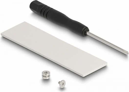 Kartë adapter PCIe x4 DeLOCK për NVMe M.2 Key M (2230-22110), PCIe 4.0, Low Profile, e zezë/metalike
