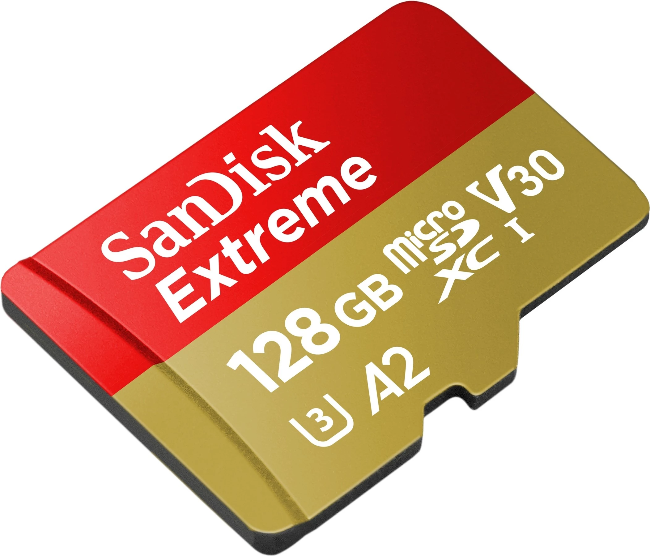 Kartelë MicroSDXC Sandisk Extreme 128 GB, 160 MB/s, e kuqe dhe e artë
