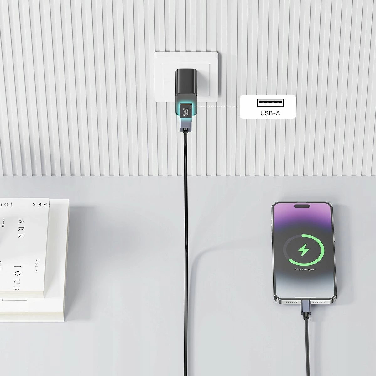 Adapter USB-A bllokues të dhënash Unitek A1056ABK01, i zi
