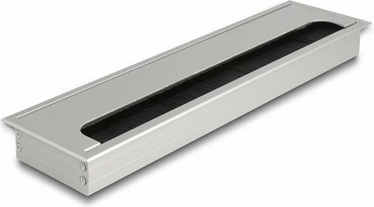 Kalues kabllosh DeLOCK 300x80x28 mm me furçë, alumini, argjend