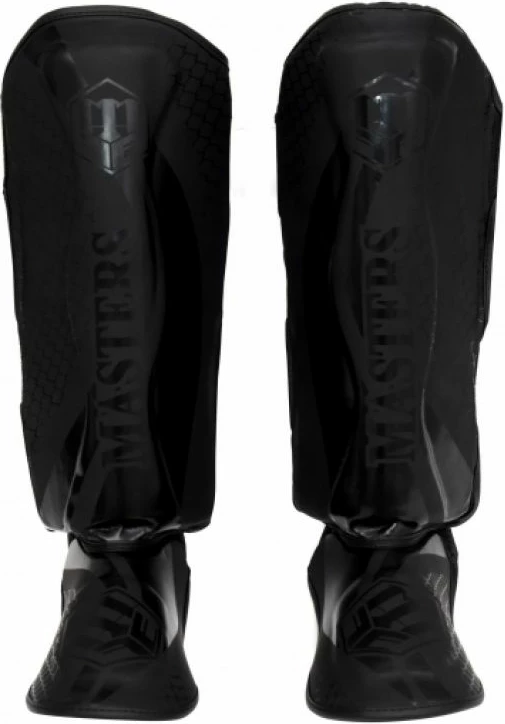 Mbrojtëse për shin Masters, për meshkuj dhe femra, të zeza [Madhësia: XL]
