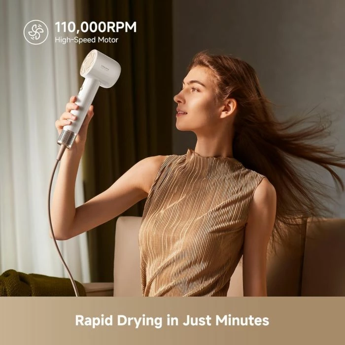 Tharëse flokësh Dreame Glory Mix AHD18-WH 1600W me teknologji jonike, e bardhë