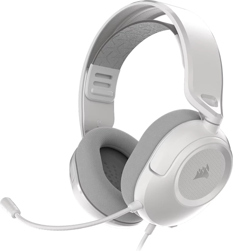 Kufje gaming CORSAIR HS35 Stereo V3, me kabllo 1.8 m, 3.5 mm, stereo, 50 mm, mikrofon, të bardha