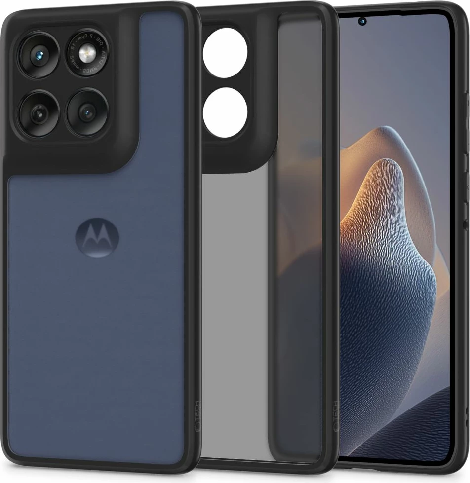 Mbështjellës Tech-Protect MagMat për Motorola Edge 60 Fusion, i zi, mat, semi-transparent