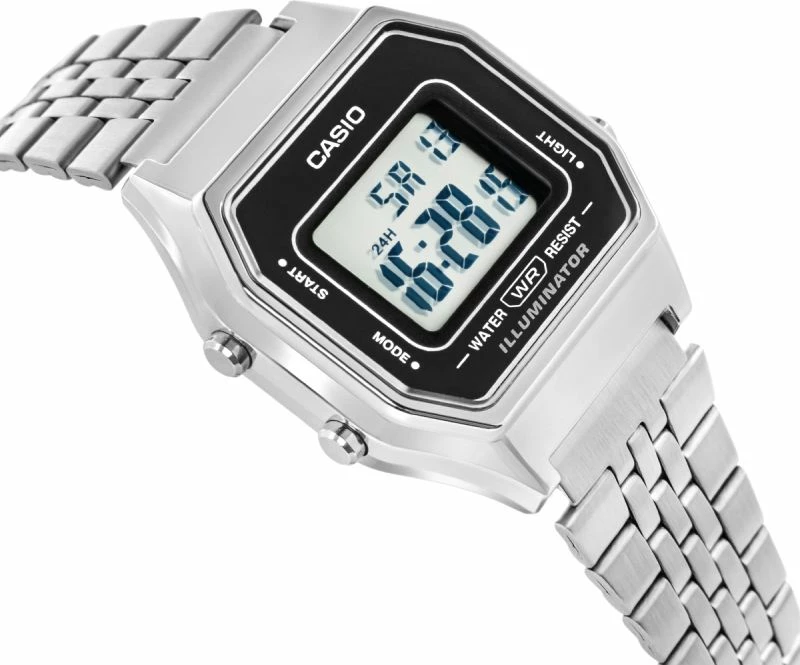 Orë dore për femra CASIO, argjendi
