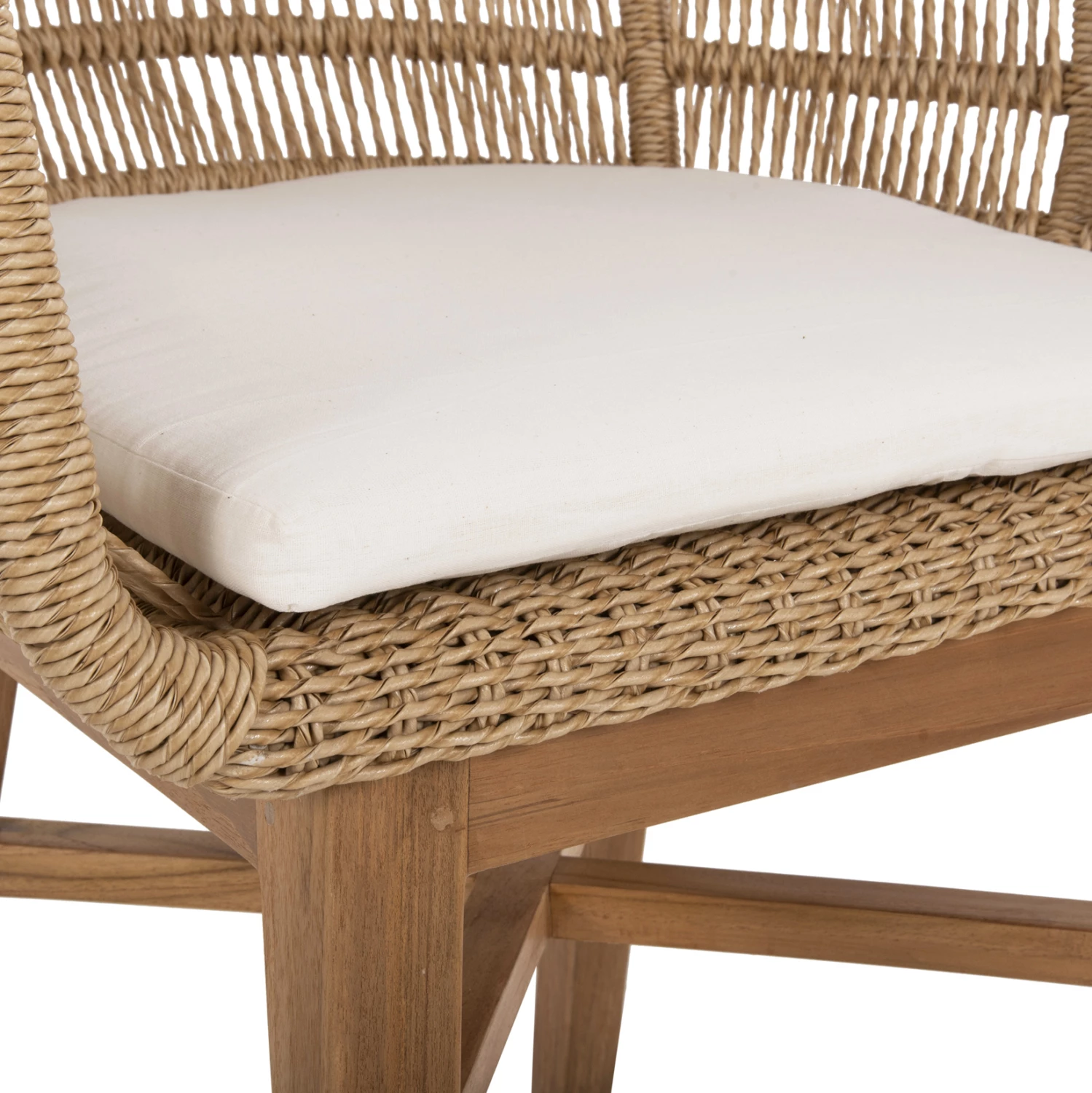 Karrige LAMORA FH9826 dru teak-litar sintetik-jastëk 60x61x78H cm