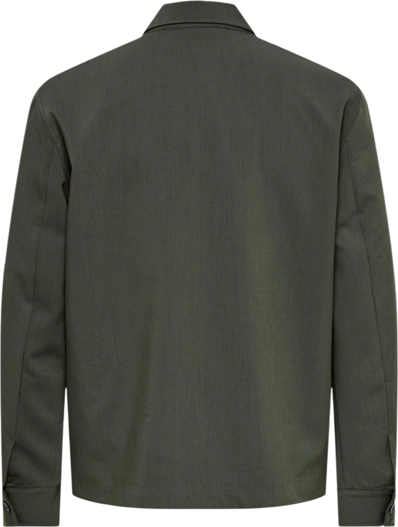 Jakne për meshkuj Only & Sons Onswill Reg 0292 Zip Overshirt Frml Noos 22038673, jeshile ulliri [Madhësia: M]