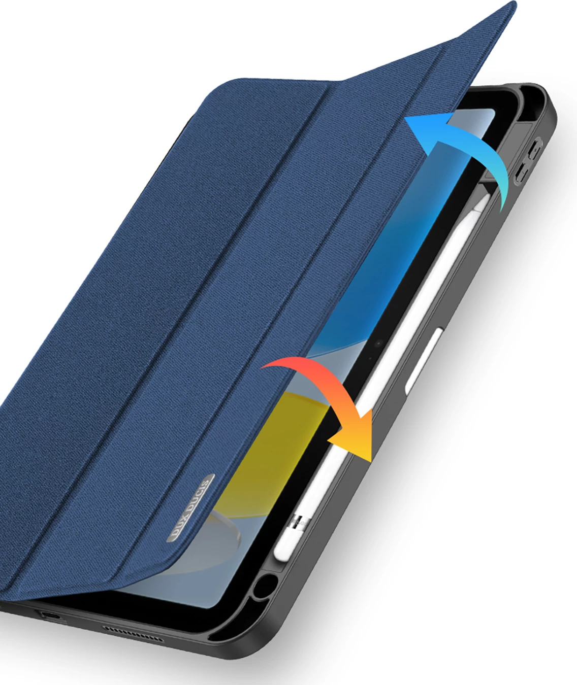 Mbështjellës tablet Dux Ducis Domo për iPad 10.9'' (2022, 10 gen), me stand, auto sleep, Blu