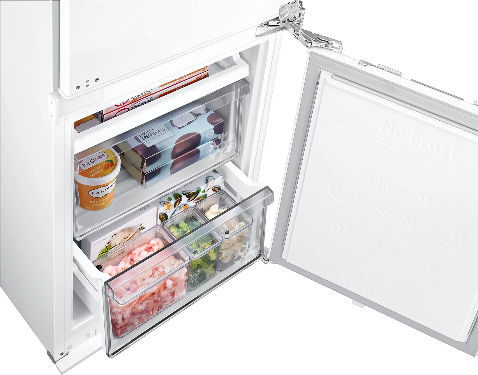 Frigorifer i integrueshëm, Samsung BRB80F26ADF0EO, 177.5 x 54 cm, ngrirës poshtë, klasa energjike E