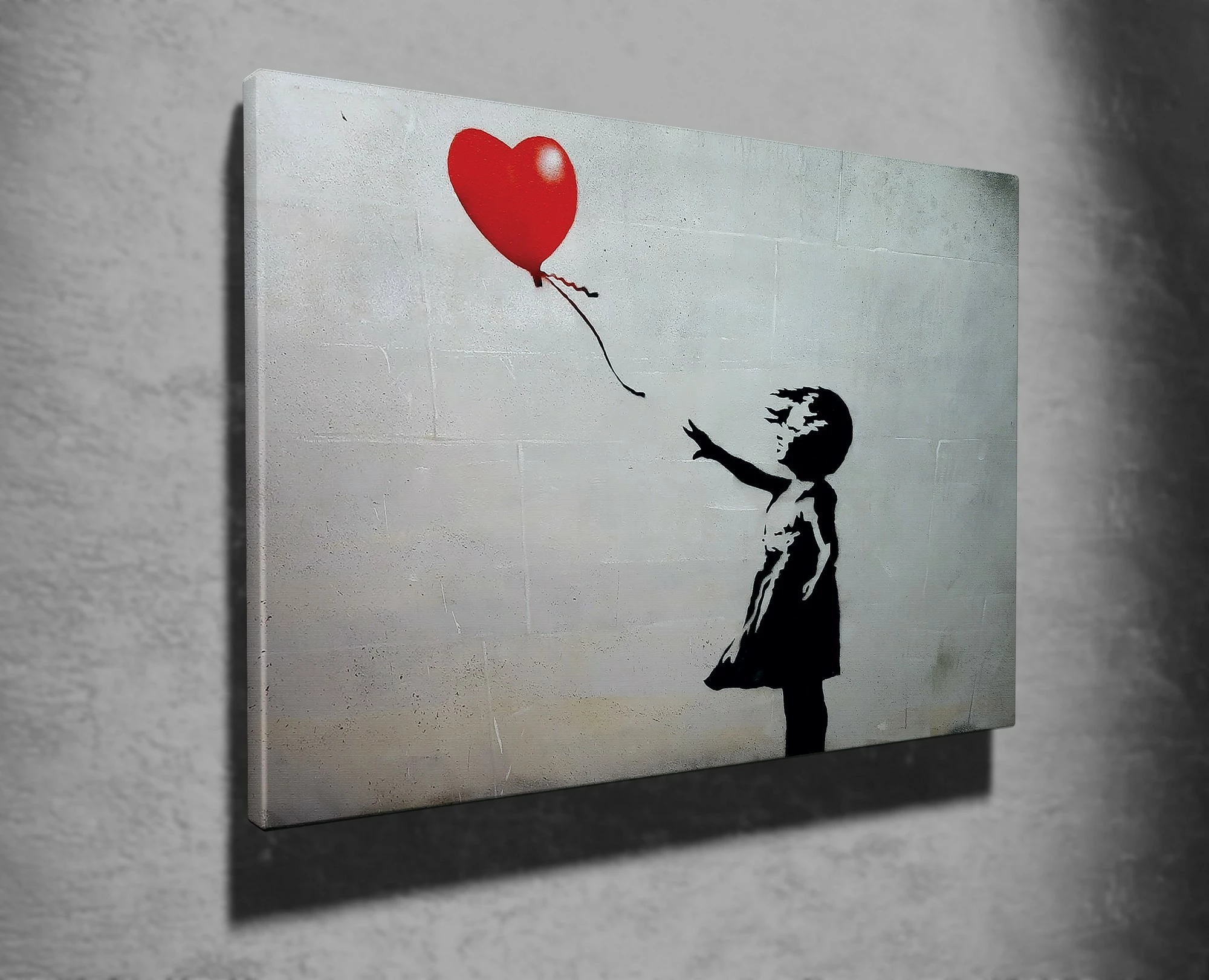 Pikturë dekorative në kanavacë, Girl with Balloon, shumëngjyrëshe, WY06, 70x100cm