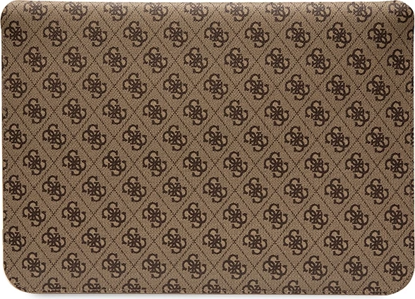 Mbështjellës laptopi Guess 4G Stripe Metal Logo, deri 14", kafe