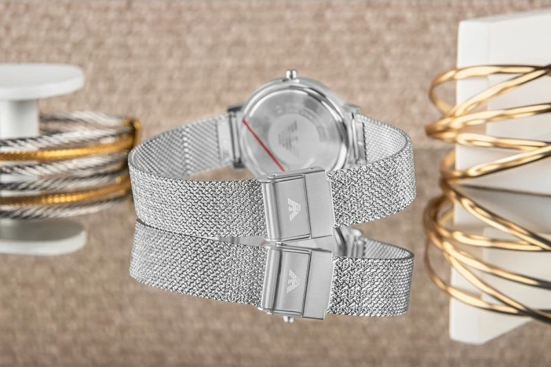 Orë dore për femra Emporio Armani Kappa, argjendi