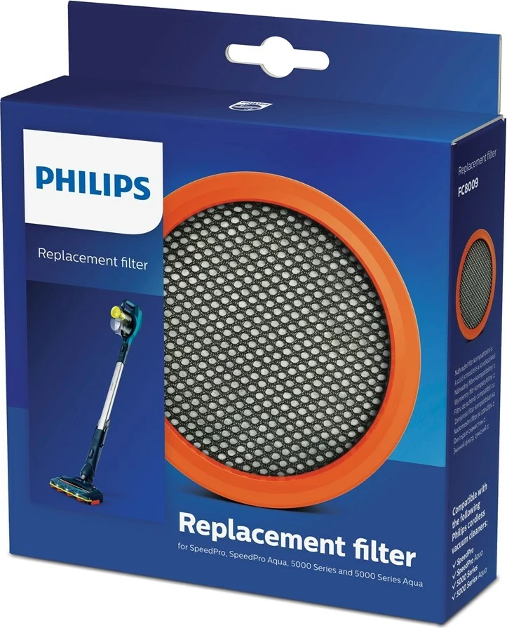 Filtër zëvendësues për fshesë me korrent Philips FC8009/01, shkumë