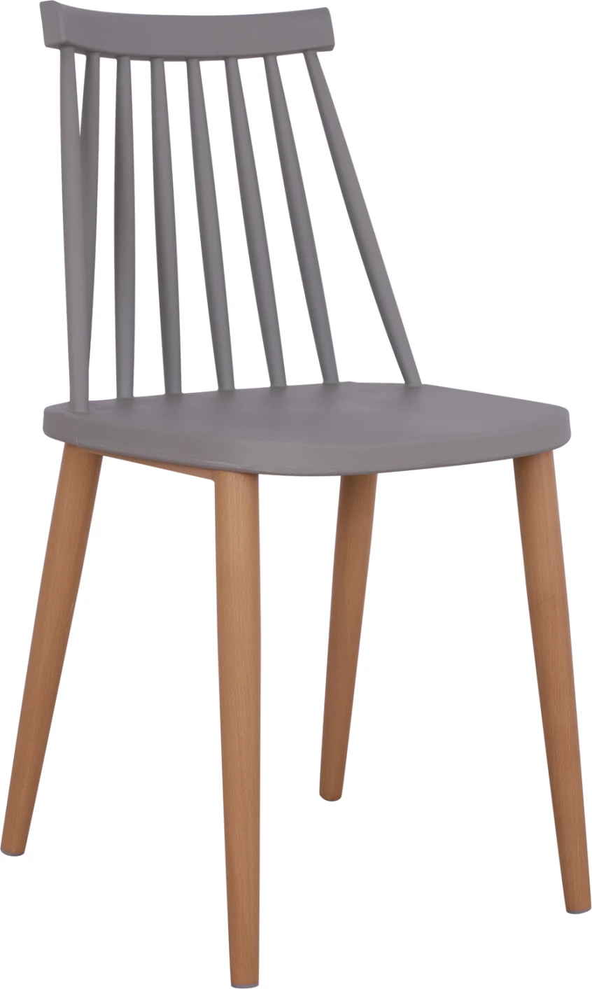 Karrige për ngrënie, FH8052.10 Vanessa, gri me këmbë metalike, 43x46,5x82cm, set prej 4 copash