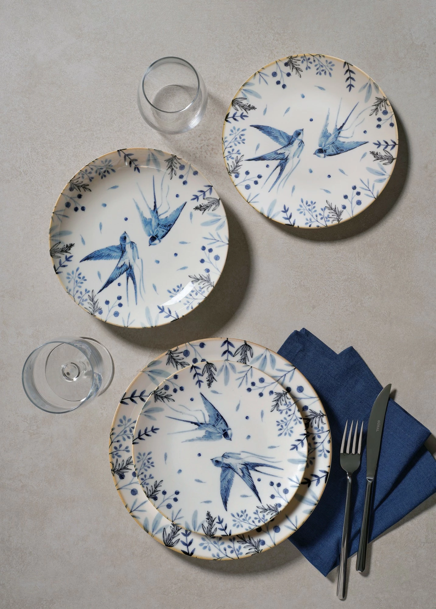 Set enësh për drekë, porcelan, 24 copë, Hermia, GBSATN24KY4E4072