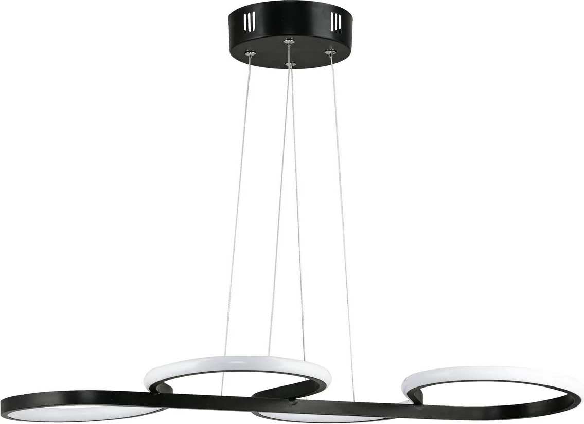 Llambë tavani moderne Opviq, ngjyrë e zezë, dritë e verdhë, Swing