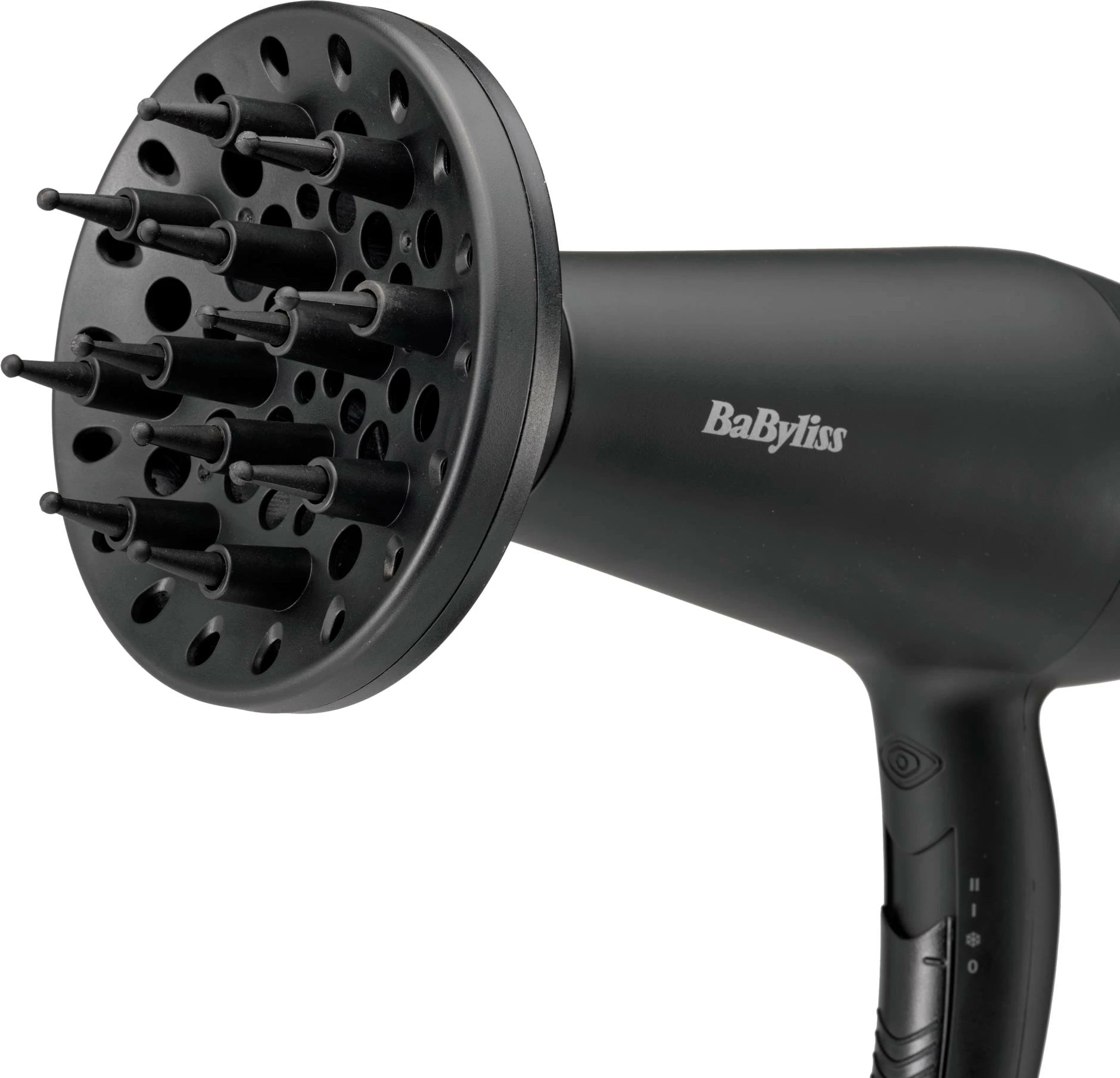 Tharëse flokësh BaByliss D215DE 2200W motor DC, teknologji jonike, me difuzer, e zezë mat