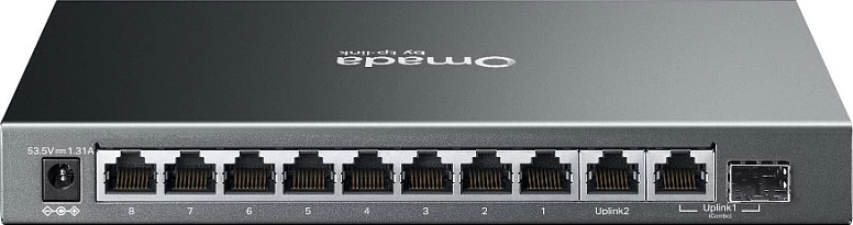 Switch TP-Link Omada ES210GP, 10x Gigabit PoE, 1x Combo SFP, Managed L2, Rack/DIN