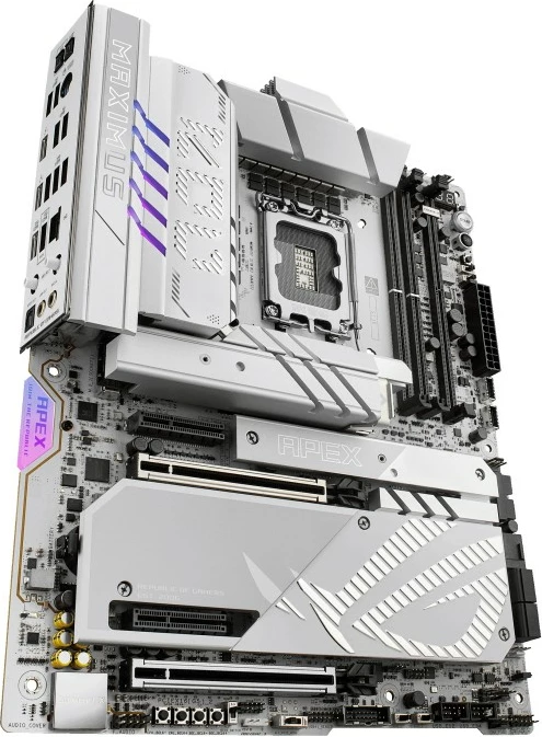 Pllakë amë, Asus ROG Maximus Z890 Apex, LGA1851, Intel Z890, ATX, 2x DDR5, PCIe 5.0 x16, Thunderbolt 4, Wi‑Fi 7, argjendtë gri