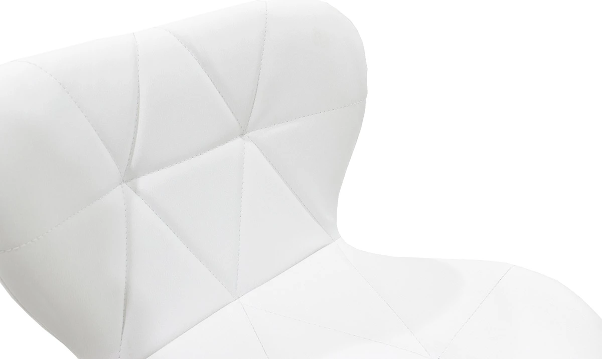 Karrige për bar Coozy pu, ngjyrë bardhë, kornizë kromi, set prej 2 copë