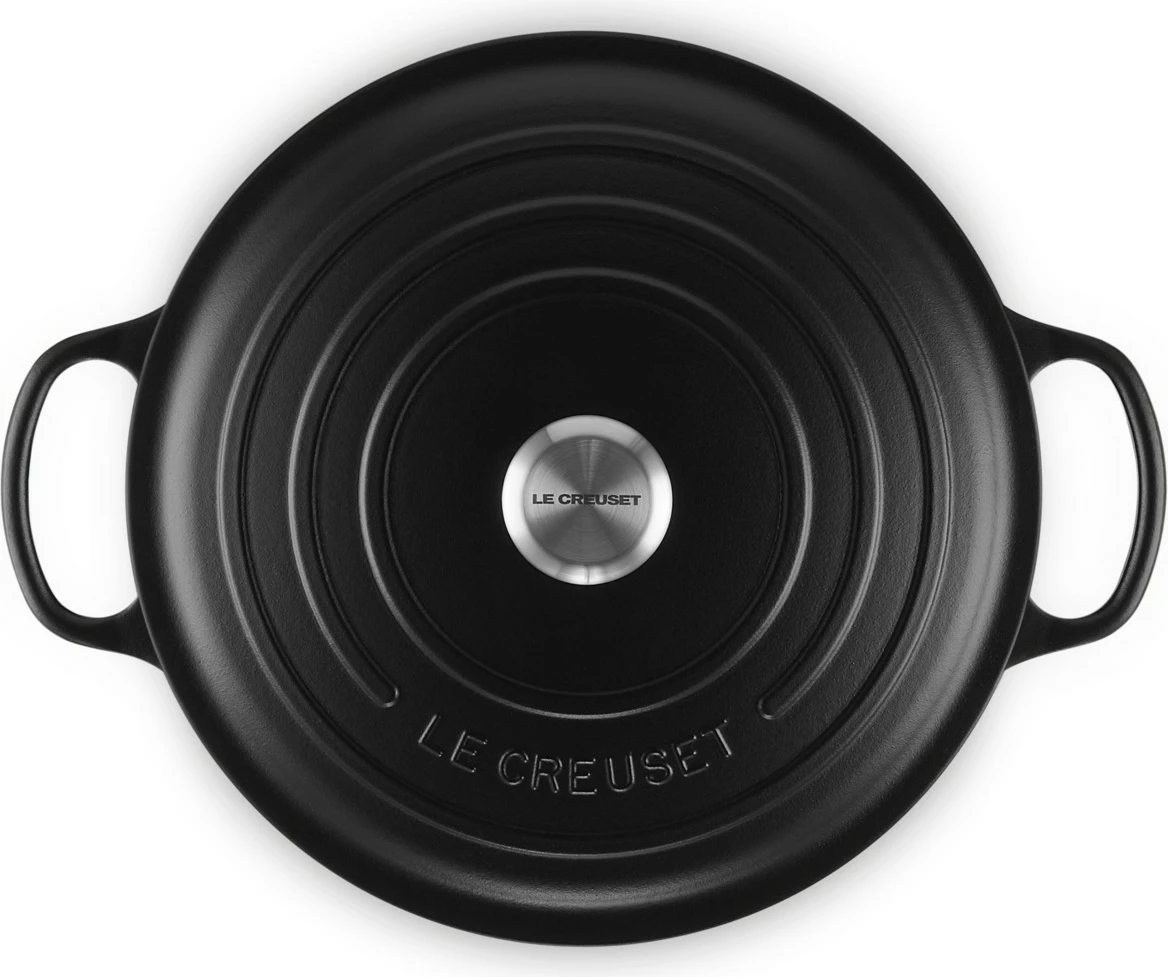 Tenxhere Le Creuset Signature 8.1L, 30cm, gize, e zezë