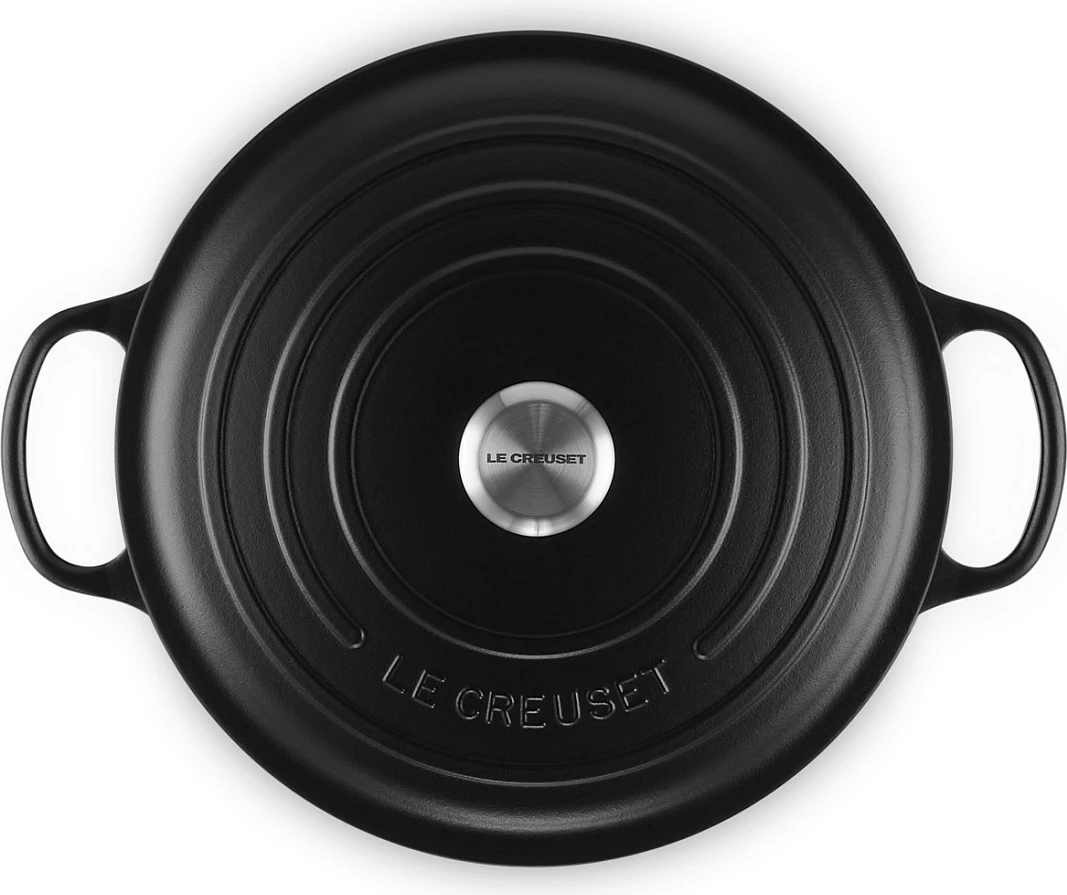 Tenxhere Le Creuset Signature 8.1L, 30cm, gize, e zezë