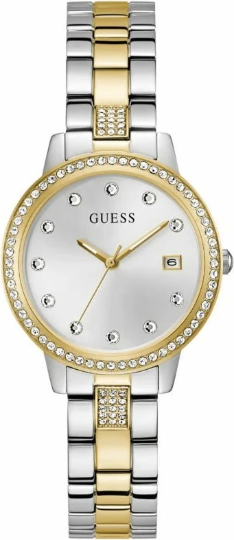 Orë dore Guess për femra, argjend e ar