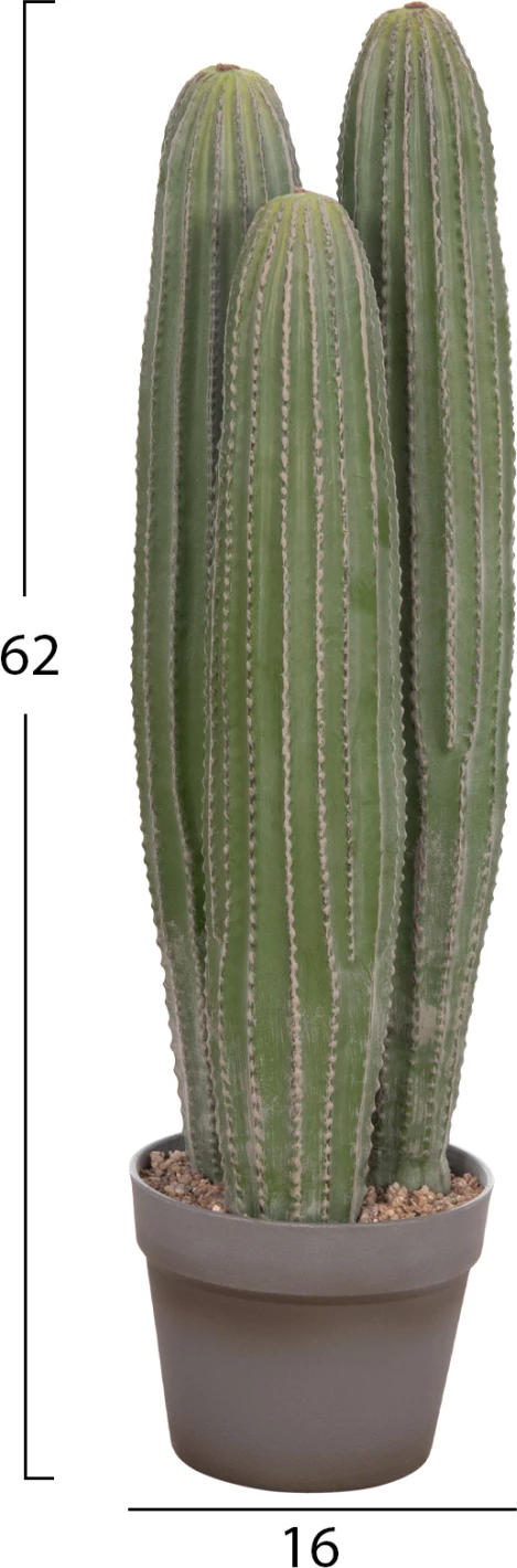 Bimë dekorative sintetike në vazo, lloj kaktusi, FH4743, 16x62cm