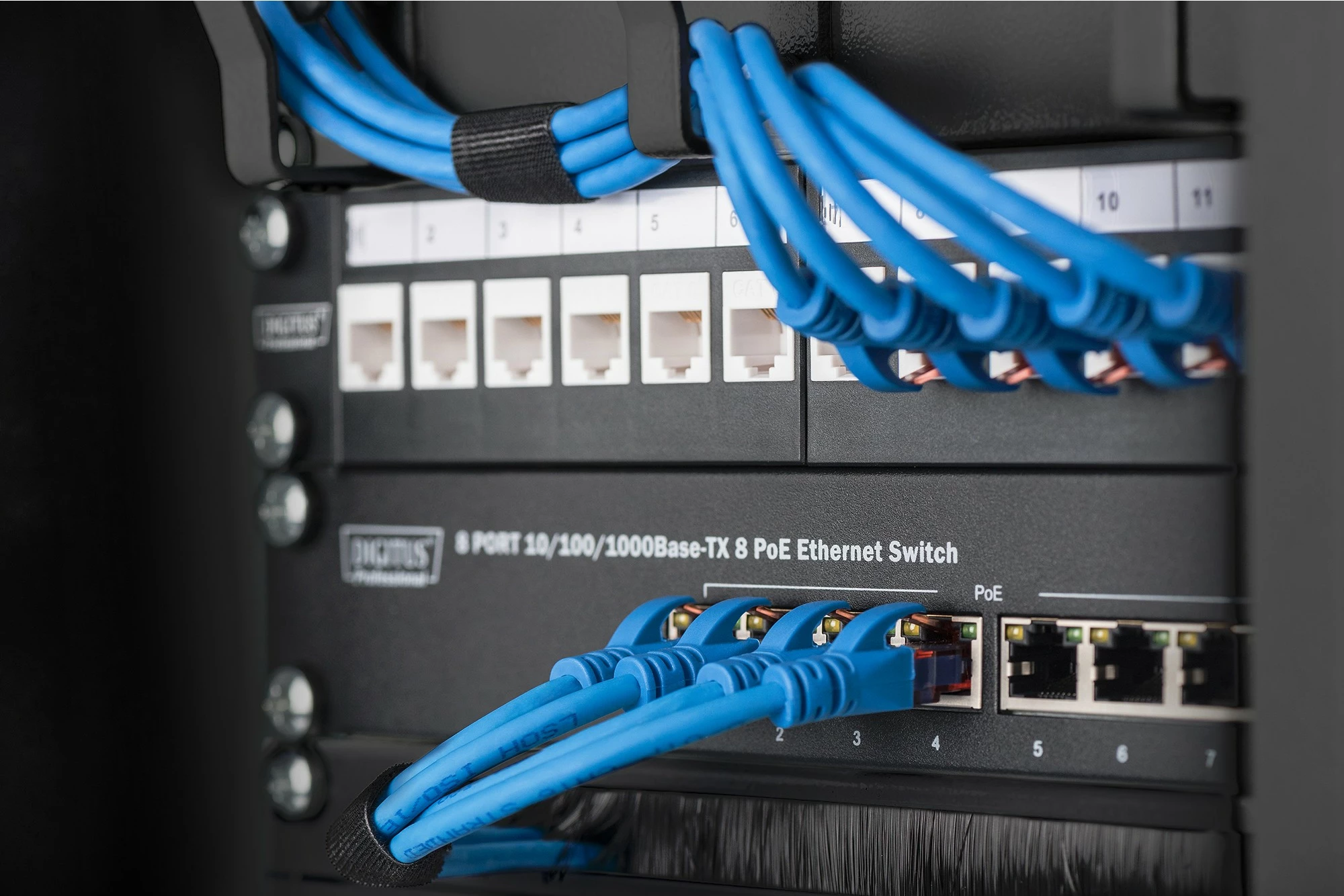 Panel menaxhimi kabllosh Digitus 10 inç, 1U, i zi