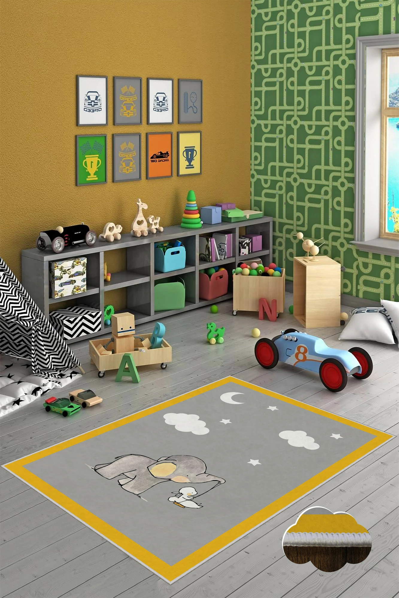 Qilim për fëmijë, shumëngjyrësh, Conceptum Hypnose, WOOKECE009, 160x230cm