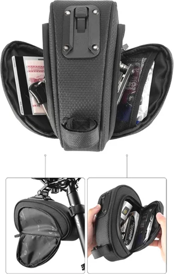 Çantë biçiklete Rockbros C40, nën sedilje, 1.2L, e zezë