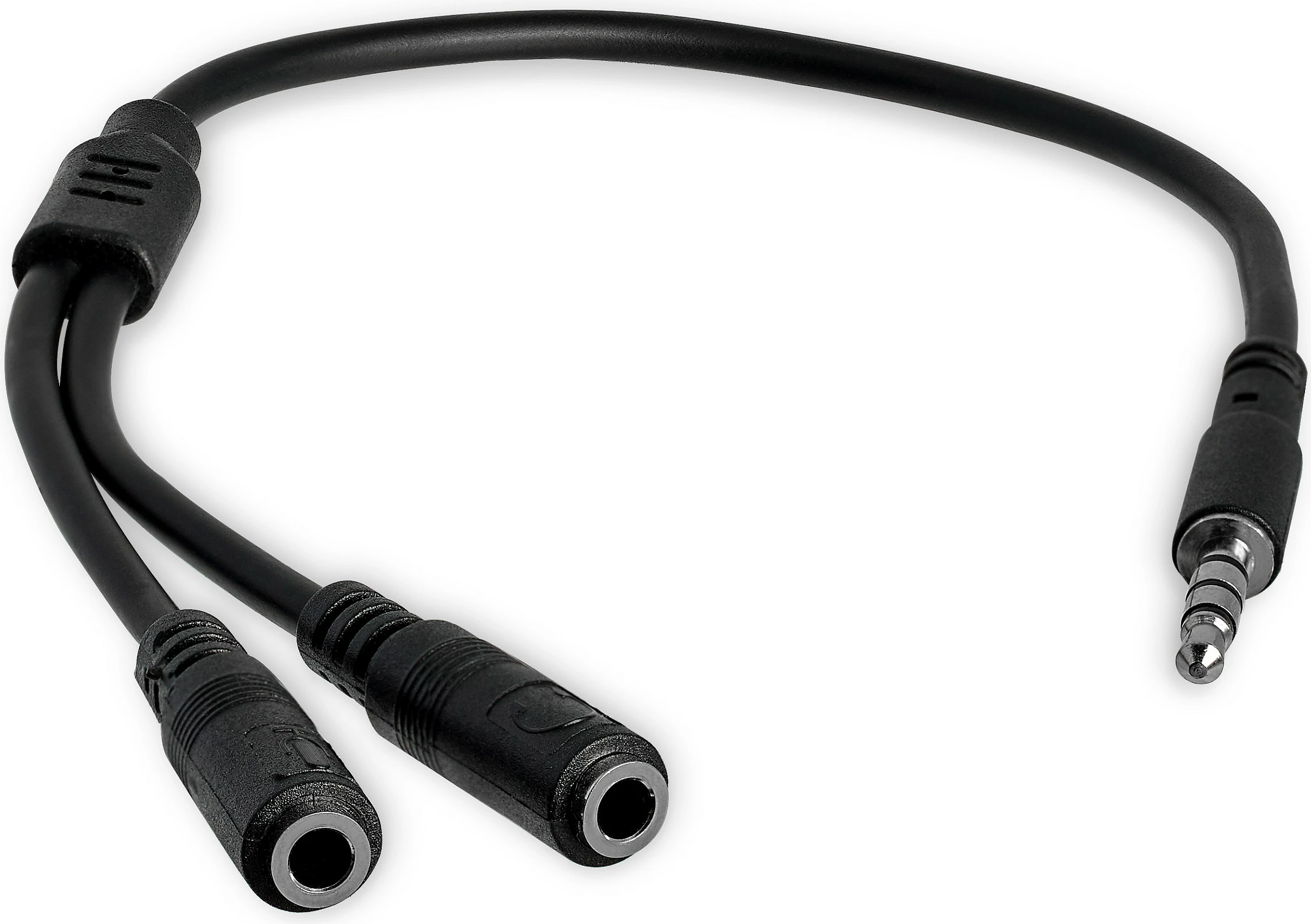 Adapter kufje StarTech MUYHSMFF, 3.5mm (4-pin) në 2x 3.5mm (audio + mikrofon), 0.2m, i zi