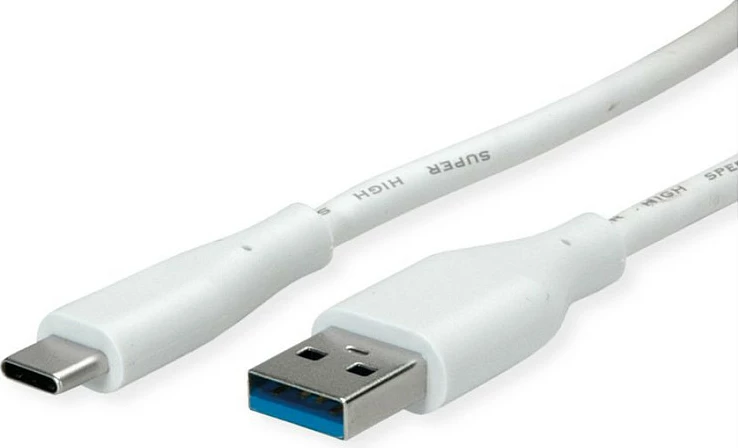 Kabllo USB VALUE 11.99.9036, USB-A në USB-C, 3 m, USB 3.2 Gen 1, 5 Gbit/s, e bardhë