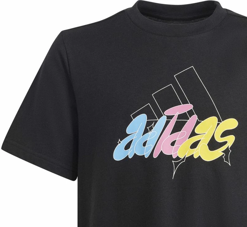 Maicë adidas GFX Illustrated Jr për fëmijë, e zezë